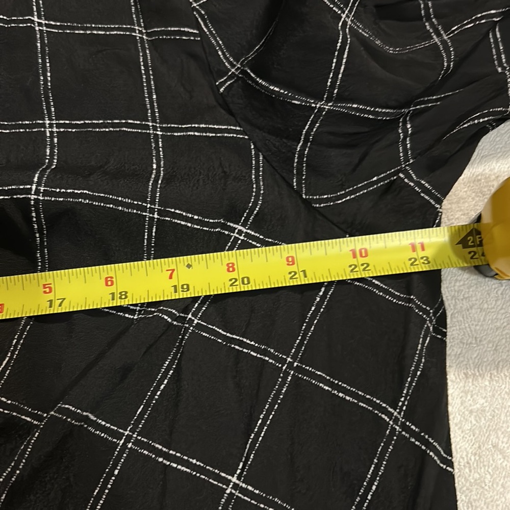 Long Tall Sally Black Dress Twist Detail Check Woven Plus Size 20 - Picture 7 of 9